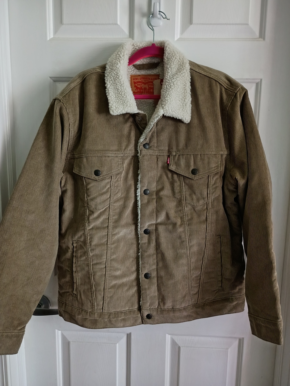 Levi's Men’s Sherpa-Lined Corduroy Jacket in Brown